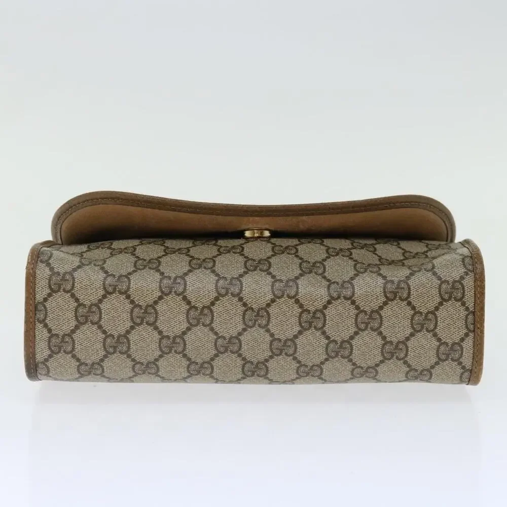 Gucci GG Supreme Web Clutch Bag Beige
